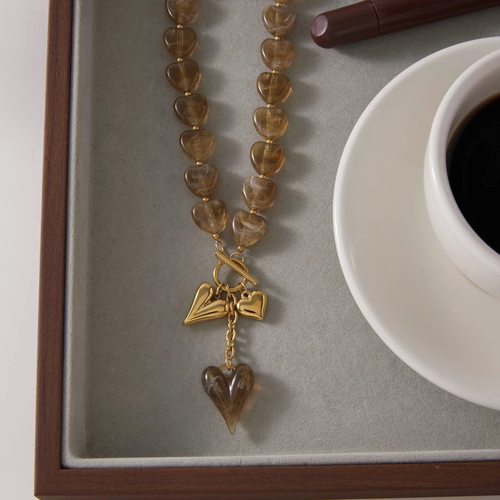 Kika Classic Acrylic Heart Necklace