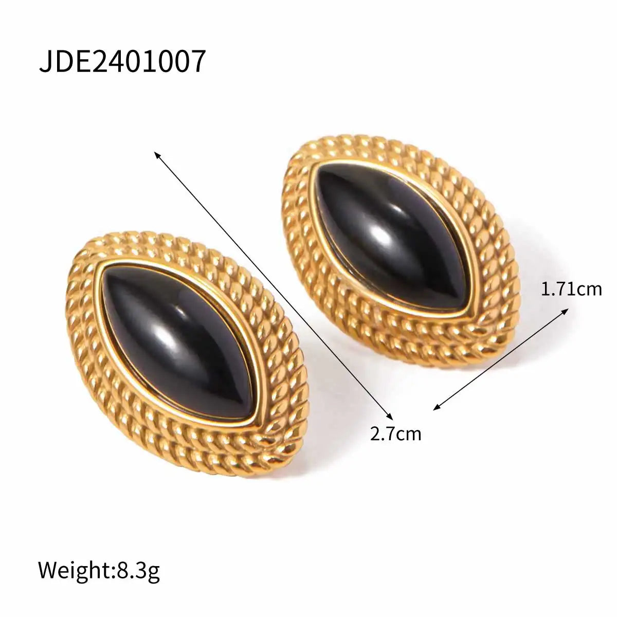KIKA 316l Stainless Steel Vintage Earrings Waterproof Personalized Charm
