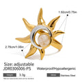 Two-Tone Moonstone Sun Ring