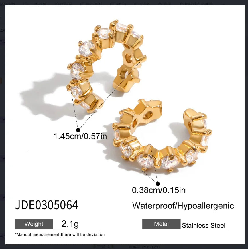 KIKA Classic PVD Plated  Hoop Earring  Stainless Steel 316L
