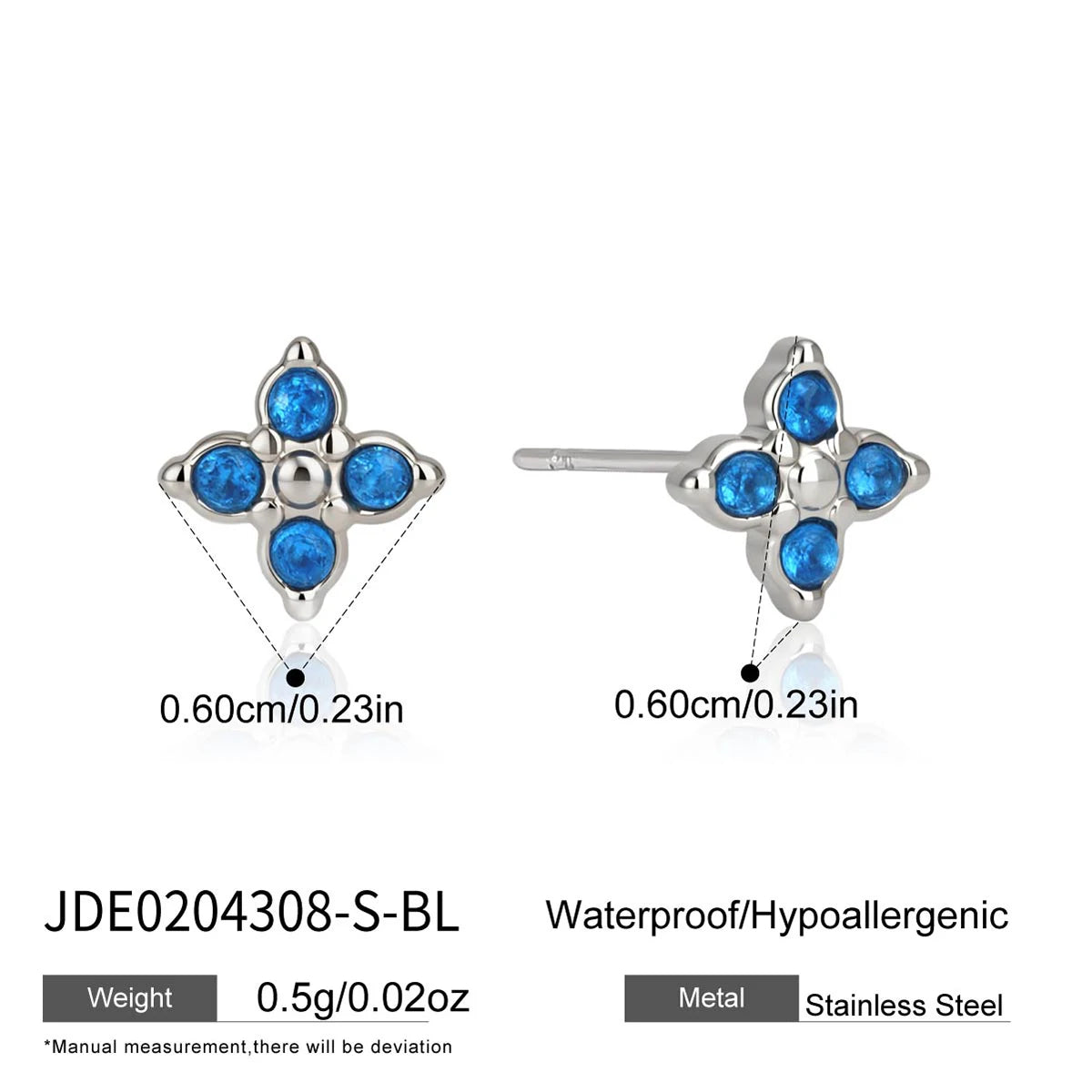 KIKA Delicate Zircon Earrings  PVD Plated Stainless Steel 316L