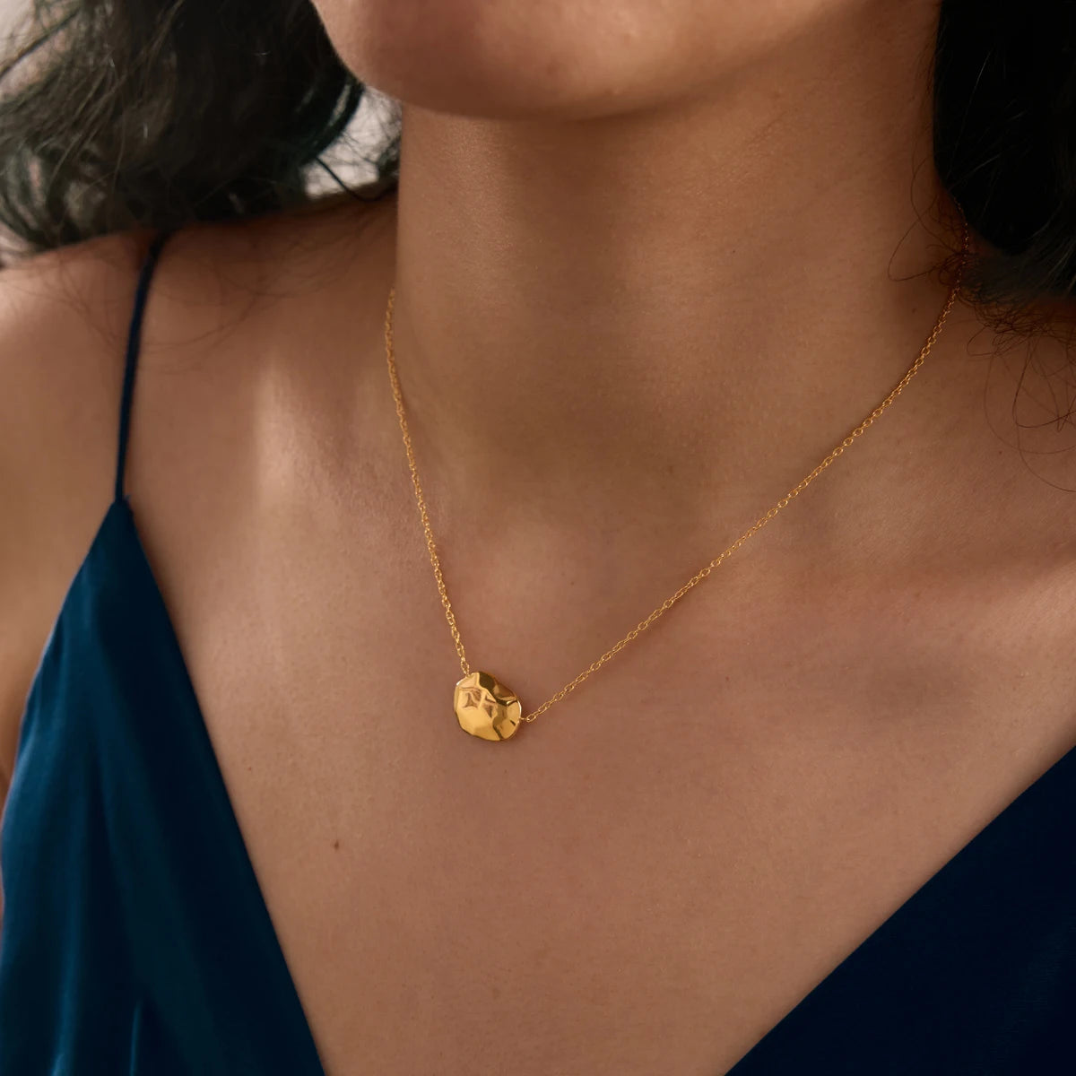 KIKA Classic Geometric Pendant Necklace Stud Earrings PVD 18K Gold Plated Stainless Steel 316L