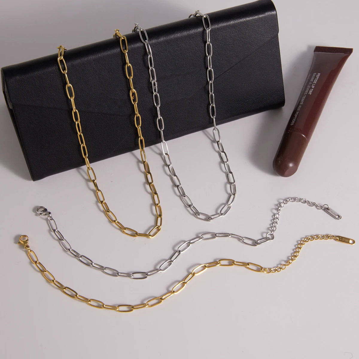 Kika Minimalist Chain Necklace Bracelet