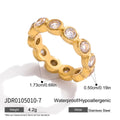 KIKA Elegant Resin Open Rings PVD Plated Stainless Steel 316L