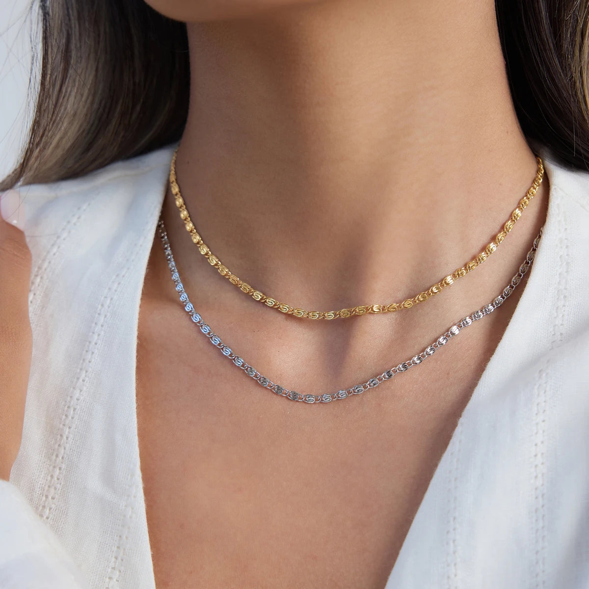 KIKA Classic Chain Necklace For Women Minimalist 18K Gold PVD Plated Stainless Steel Necklace Waterproof Fashion Jewelry Gift