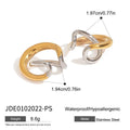KIKA Fashion Two Tone Cross Geometric Line Earclip Stainless Steel 316L Stackable Earclip