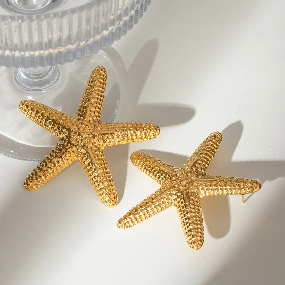 kika Fashion Stainless Steel Sea Ocean Element Starfish Earrings