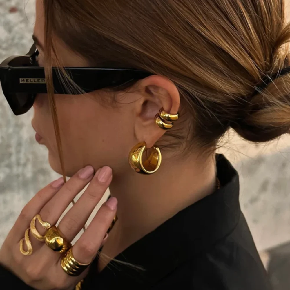 KIKA Minimalist Stainless Steel 316L Ear Cuff Fashion Metal