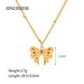 Charm Necklace Stainless Steel Bow