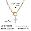 KIKA Detachable Heart Cross Pendant Necklace For Women Minimalist 18K Gold PVD Plated Stainless Steel Necklace Fashion Jewelry