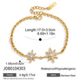 KIKA Classic Crystal Zircon Star Bracelet  18K Gold PVD Plated Stainless Steel 316L