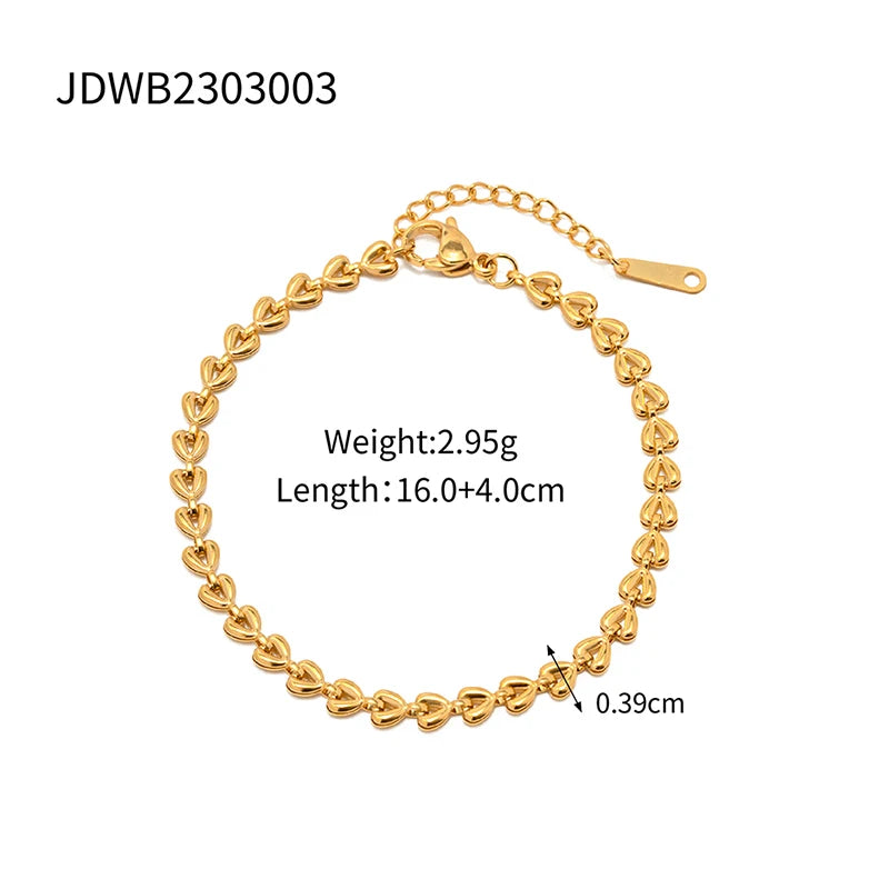 Link Chain Stainless Steel Bangle Bracelet