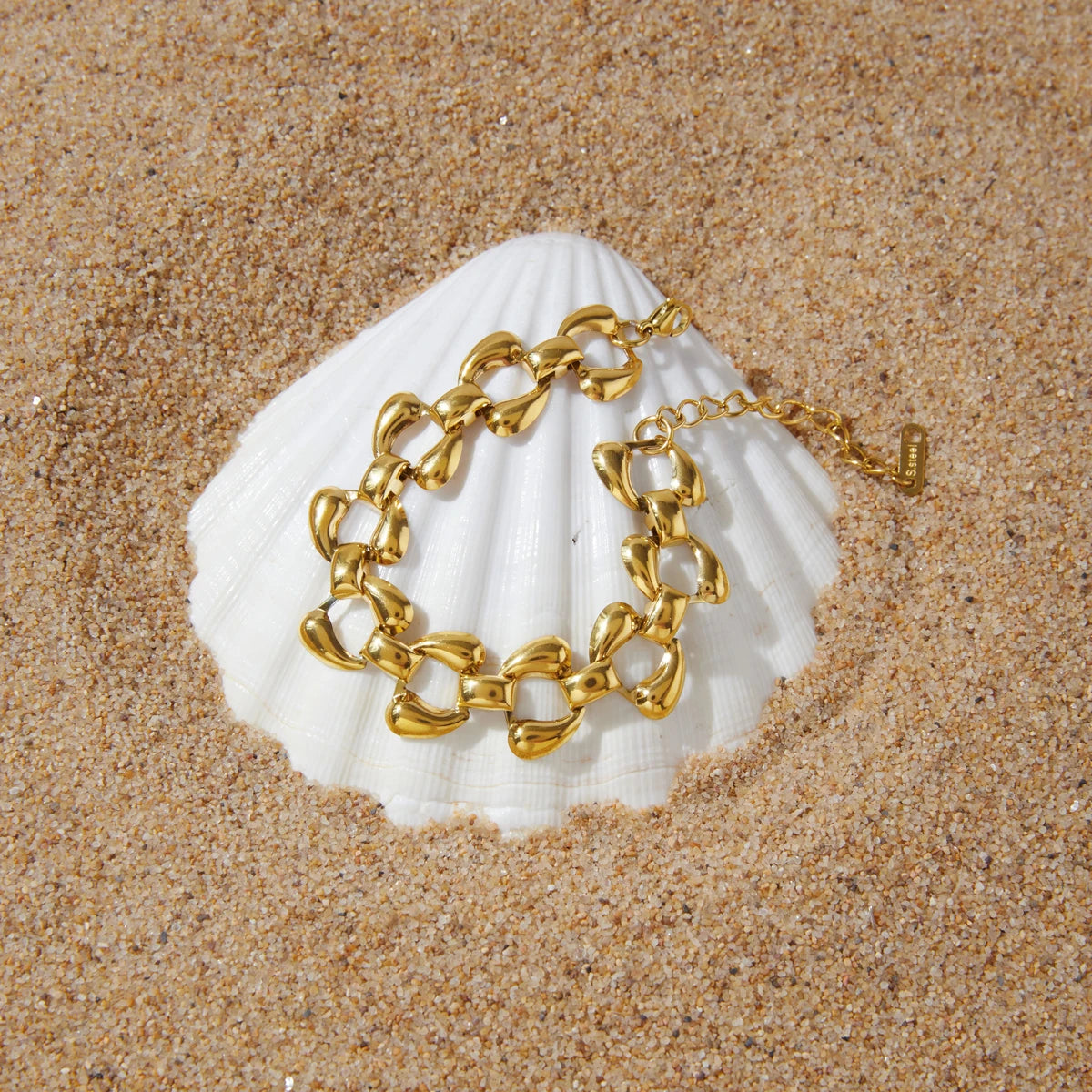 Kika Minimalist Geometric Irregular Hollow Chain Bracelet