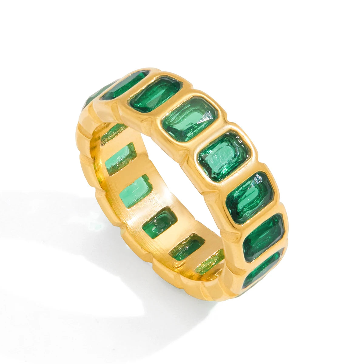 Water Drop shaped Sparkling Ring