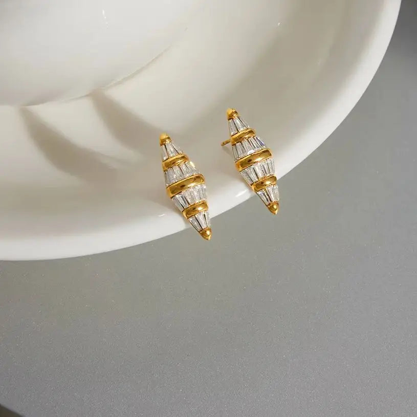 KIKA Delicate Geometric Earrings  PVD Gold Plated Stainless Steel 316L
