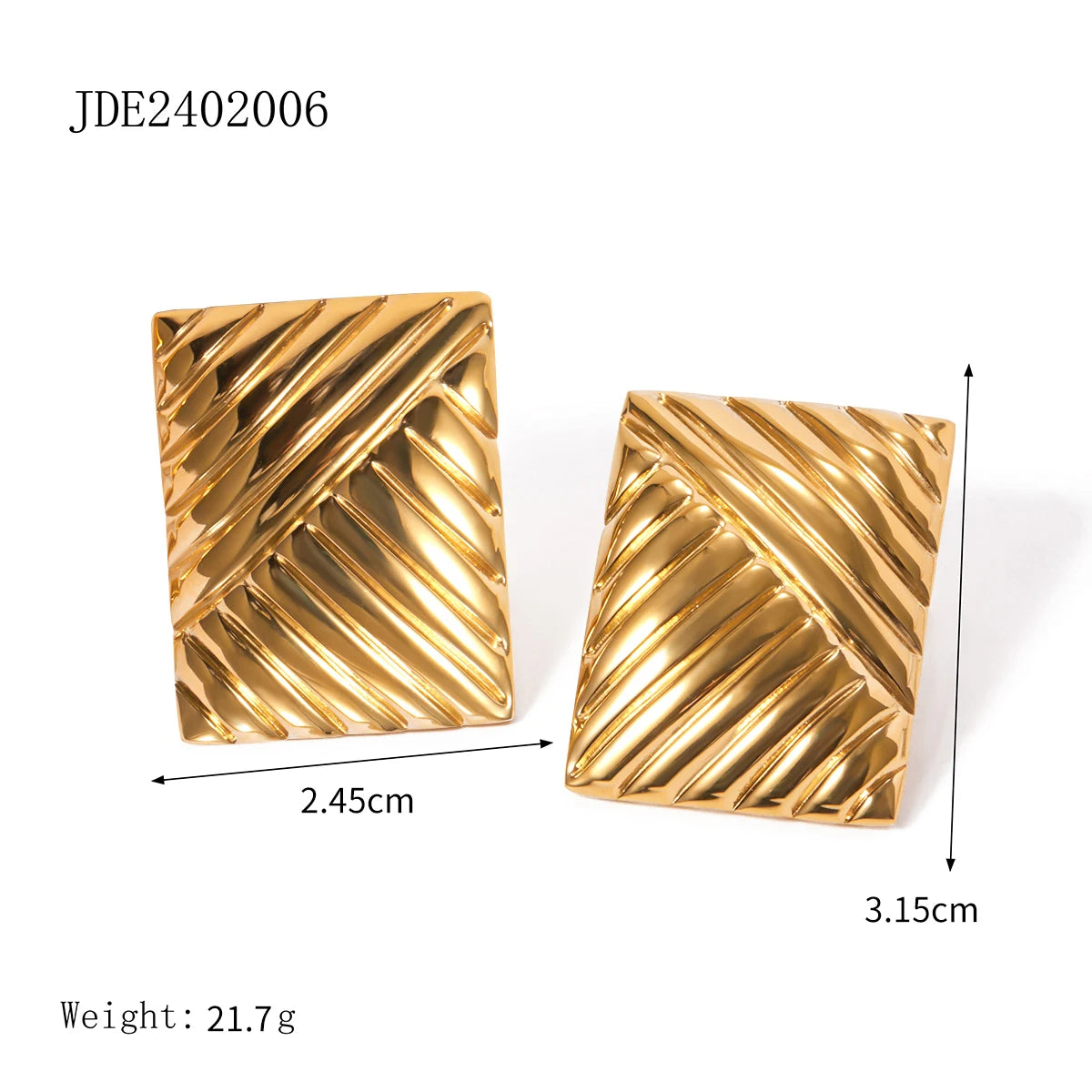 KIKA Stainless Steel 316L PVD Plated Statement Earrings