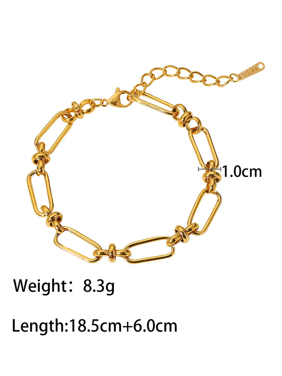 Link Chain Stainless Steel Bangle Bracelet