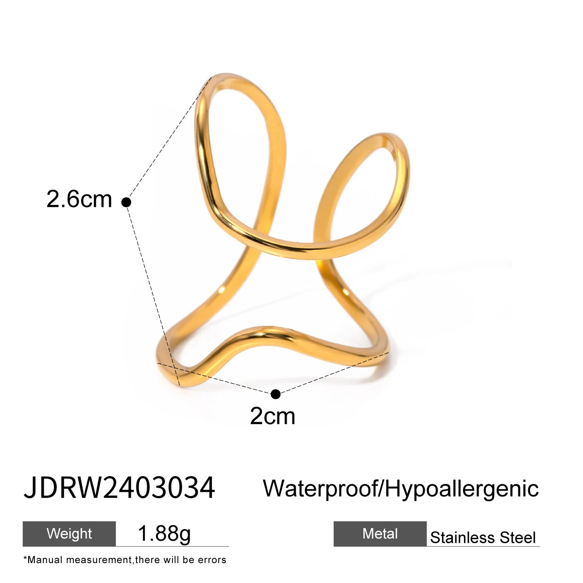 Organically Shaped Stacking Rings Hollow Irregular