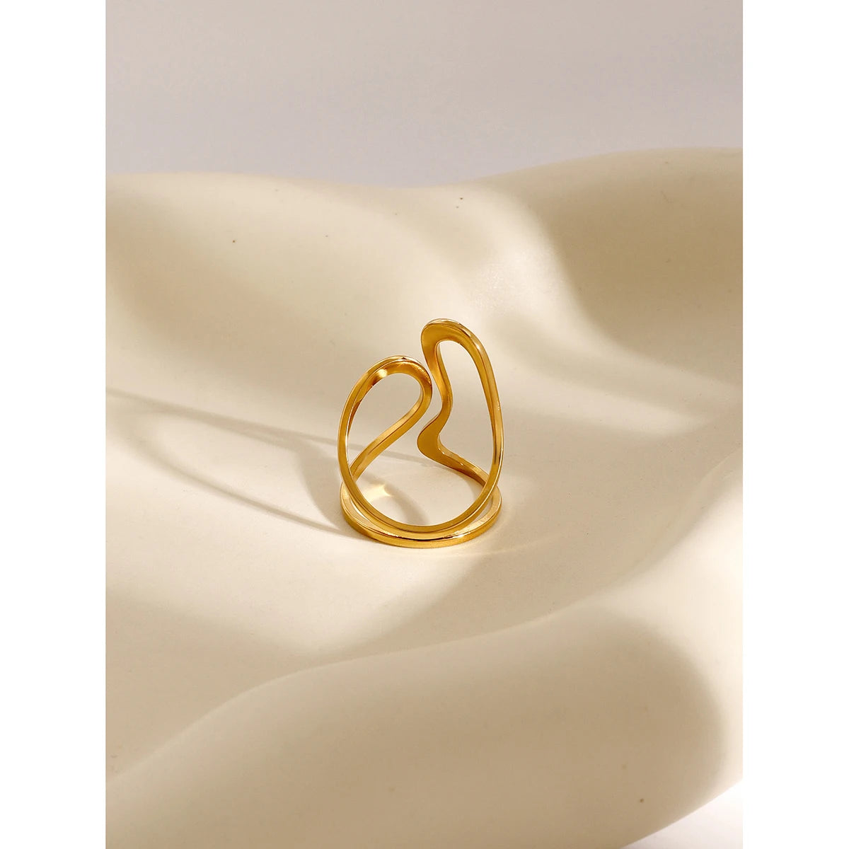 Kika Unique Original Stainless Steel Gold Color Ring