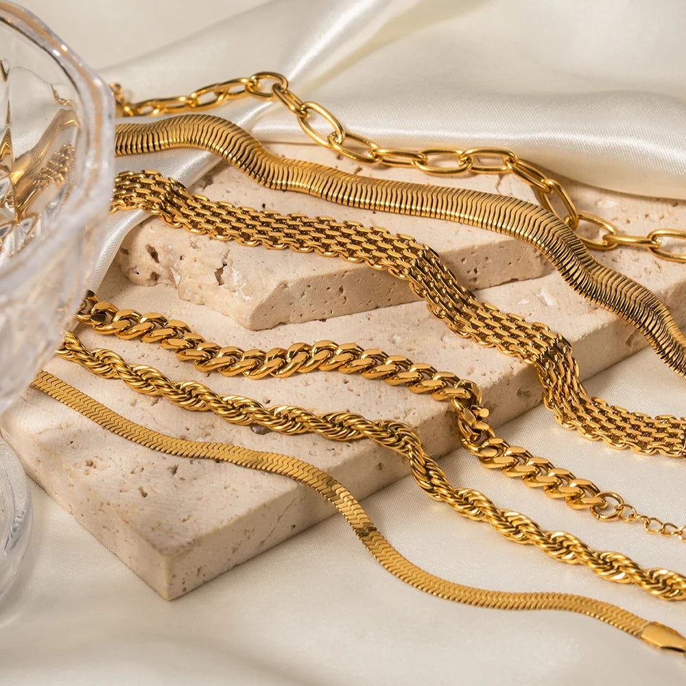 Link Chain Stainless Steel Bangle Bracelet