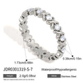 Kika Delicate Round Zircon X-Crossed Ring 18K PVD Gold Plated Stainless Steel Rings