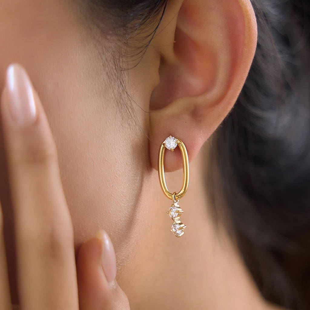 KIKA PVD Plated Stainless Steel Earrings Fashion Jewelry