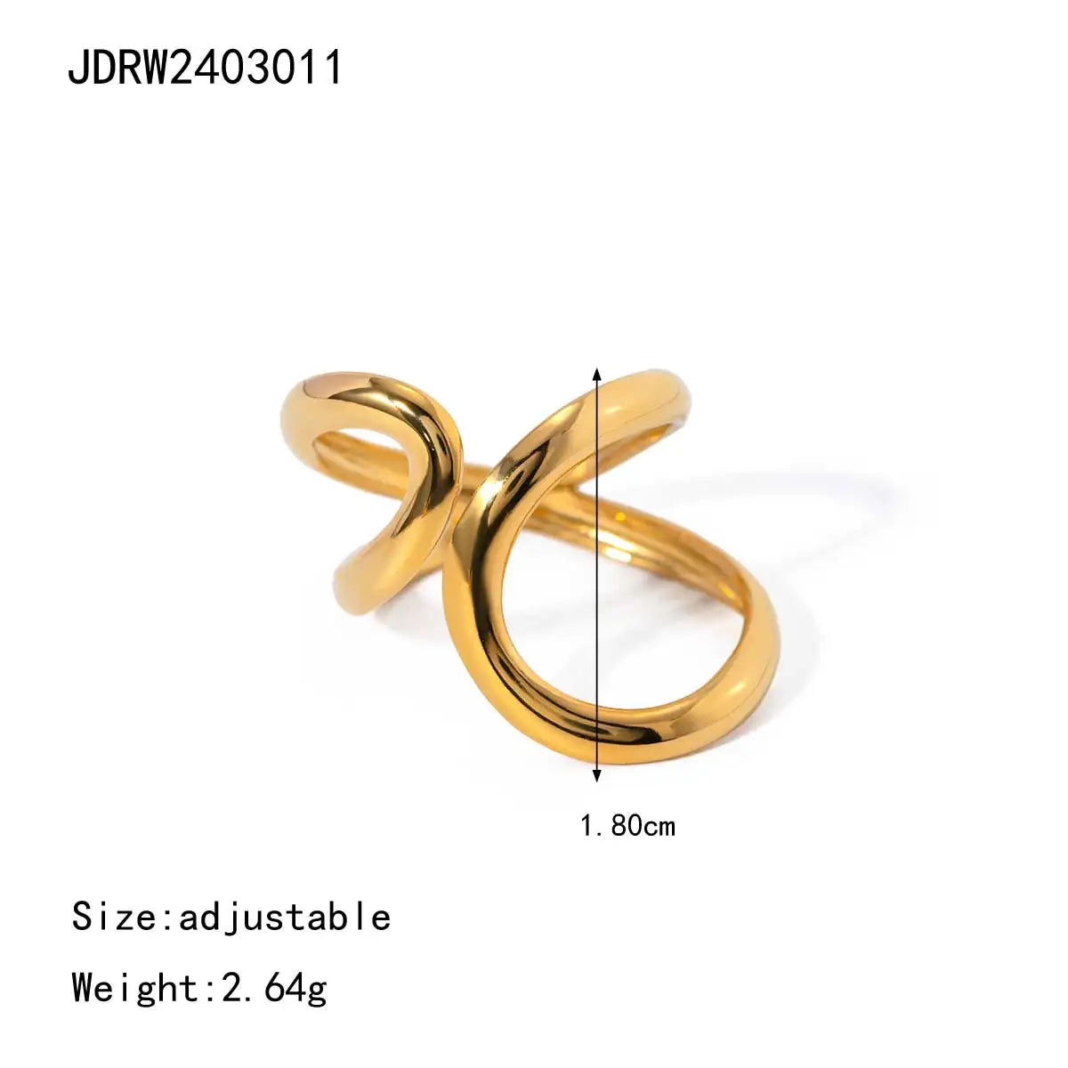 Fashion Texture Irregular Ring Stackable