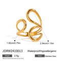 Kika Irregular Line Design With Adjustable Opening Ring