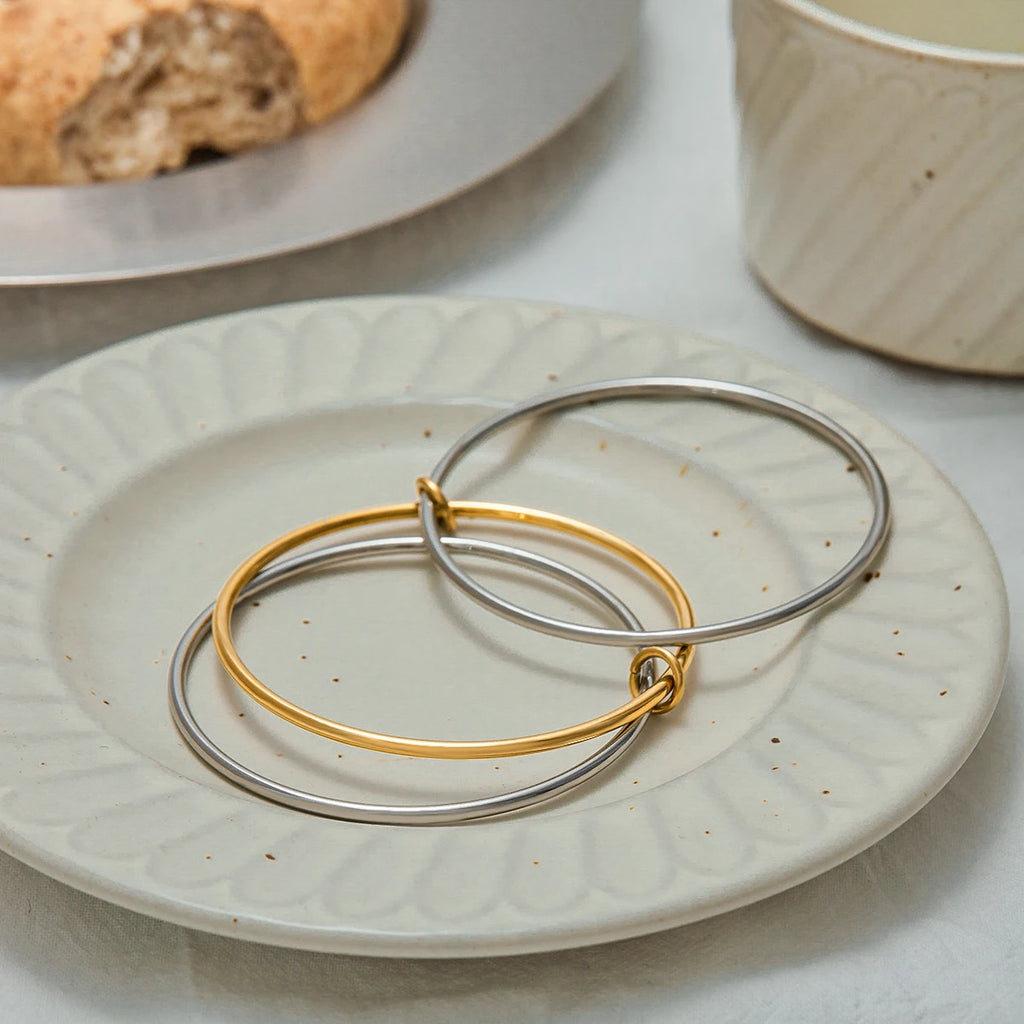 KIKA Minimalist Two Tone Stainless Steel Bracelet