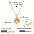 KIKA Multicolor Geometric Glass Pendant Necklace For Women 18K Gold PVD Plated Stainless Steel 316L Necklace Fashion Jewelry Gift