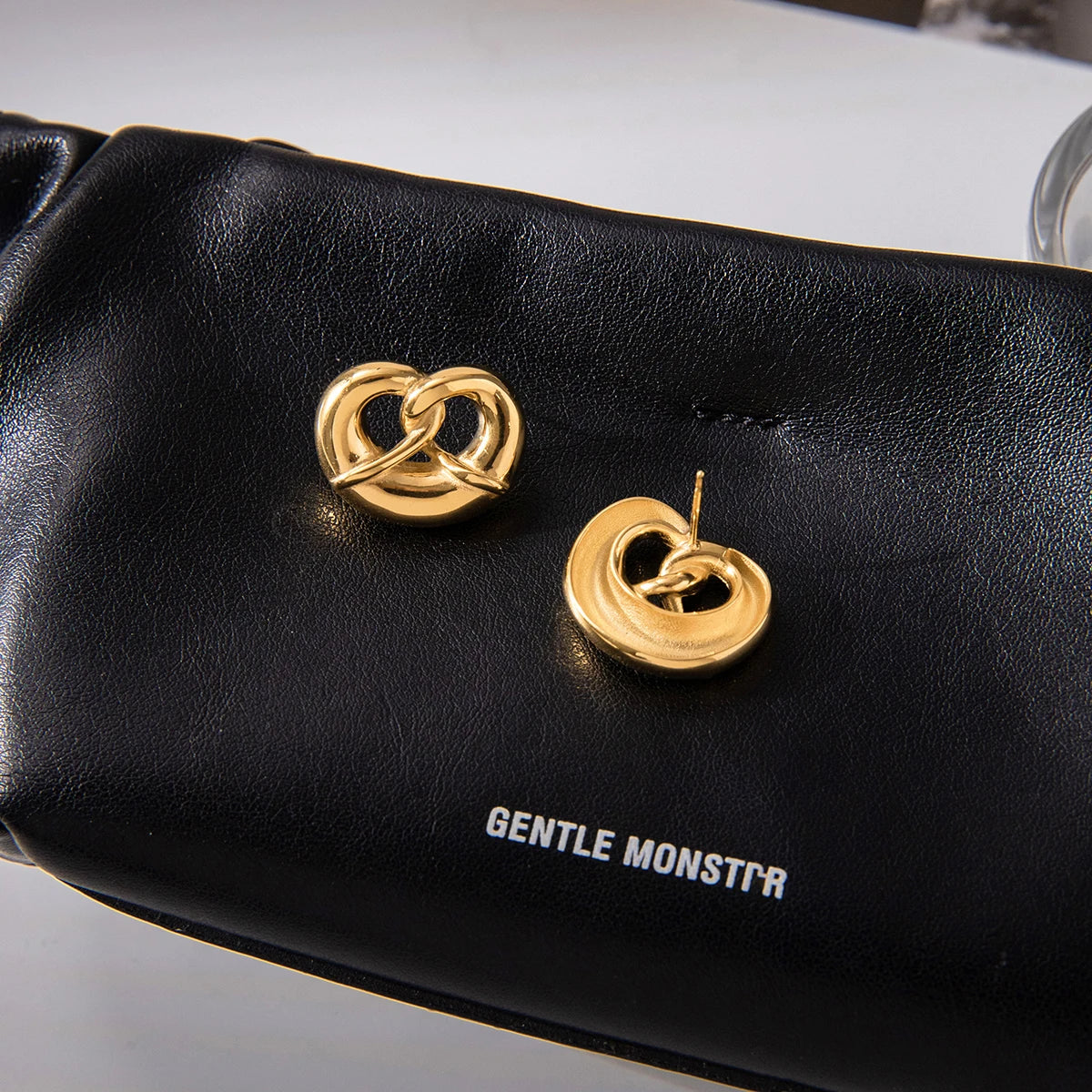 Large Pretzel Heart-Shape Earrings