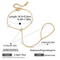 Kika Elegant Freshwater Pearl Round Zircon Finger Bracelet