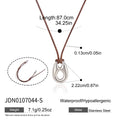 KIKA Classic Water Drop Pendant Necklace For Women Minimalist Long Rope Stainless Steel Chain Necklace Fashion Jewelry Gift
