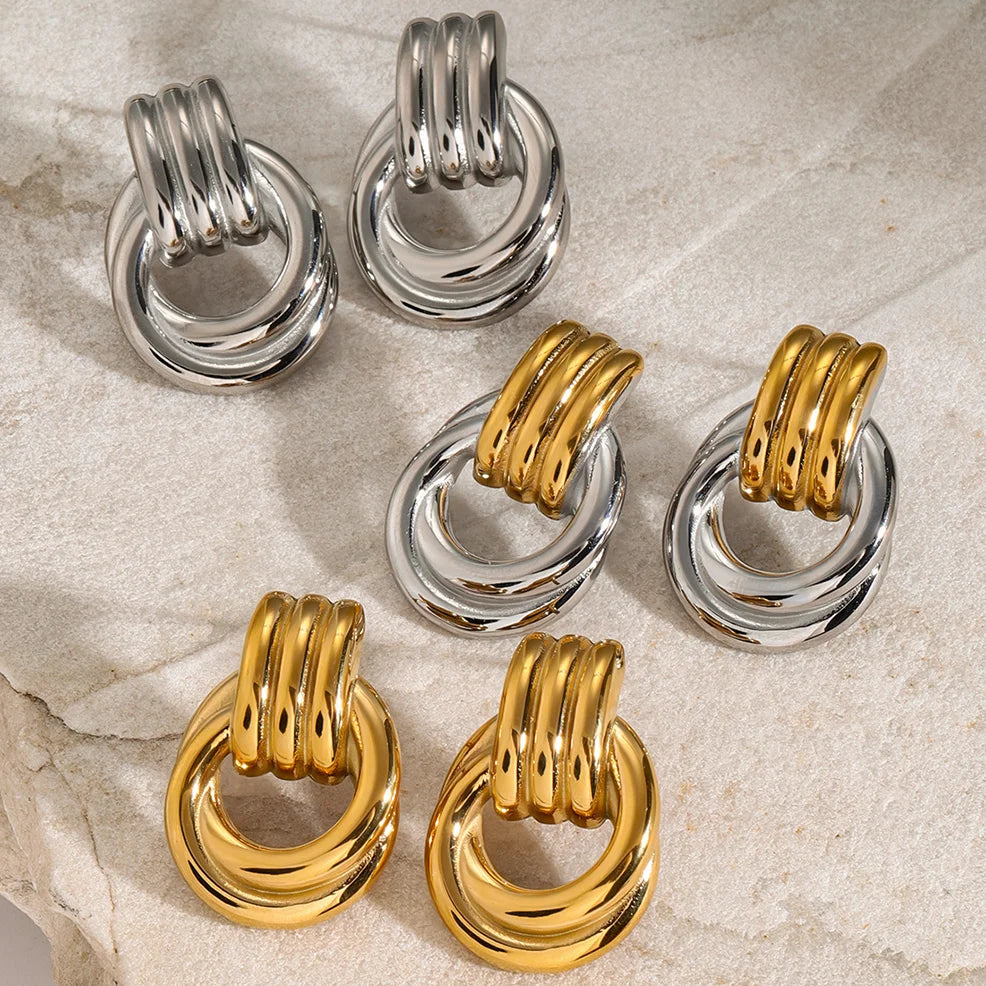 Ring Stud Earrings Waterproof Charm
