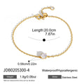 Kika Delicate Geometric Zircon Charm Bracelet For Women Minimalist 18K Gold PVD Plated Stainless Steel 316L