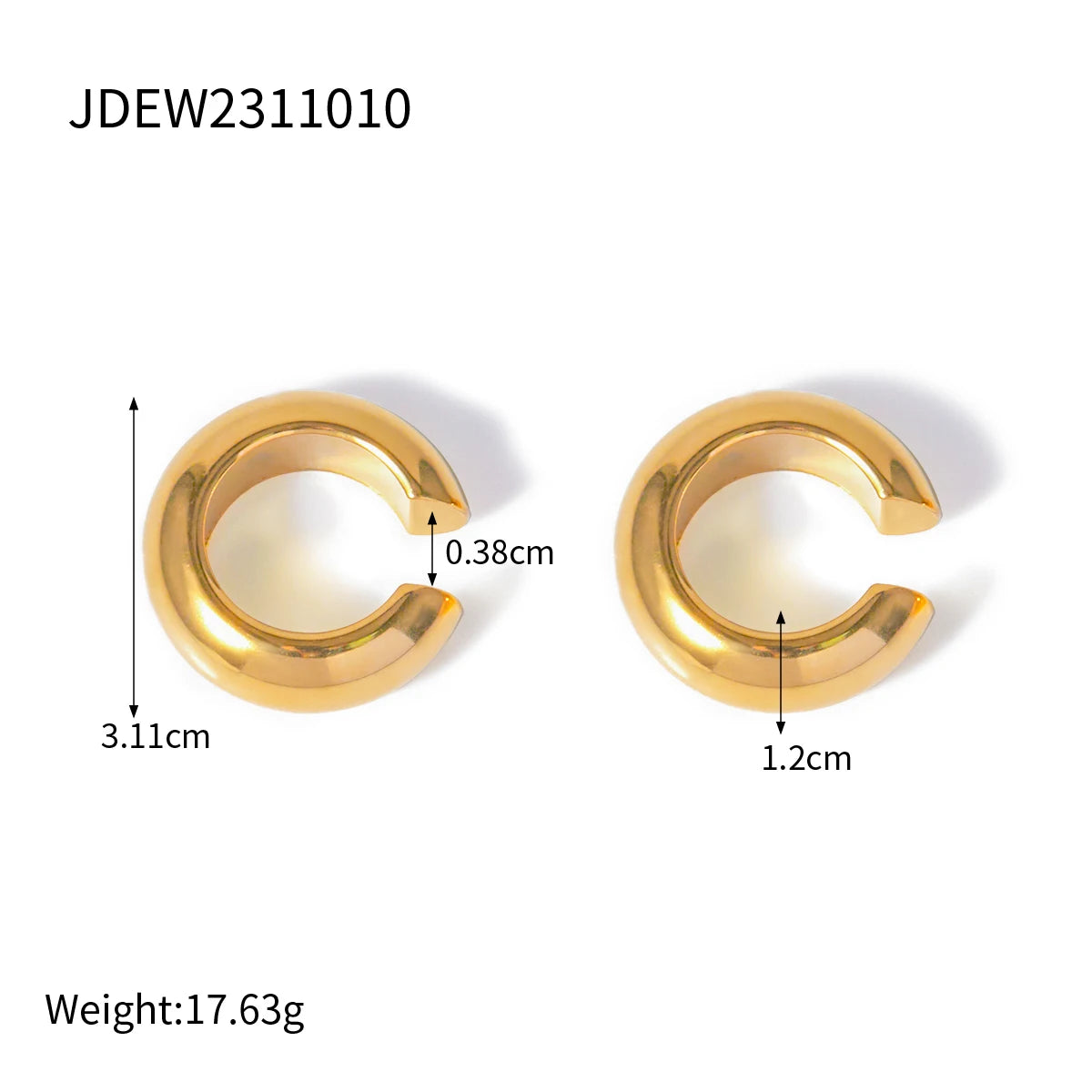 Round Earclip Zircon Earclip Stackable