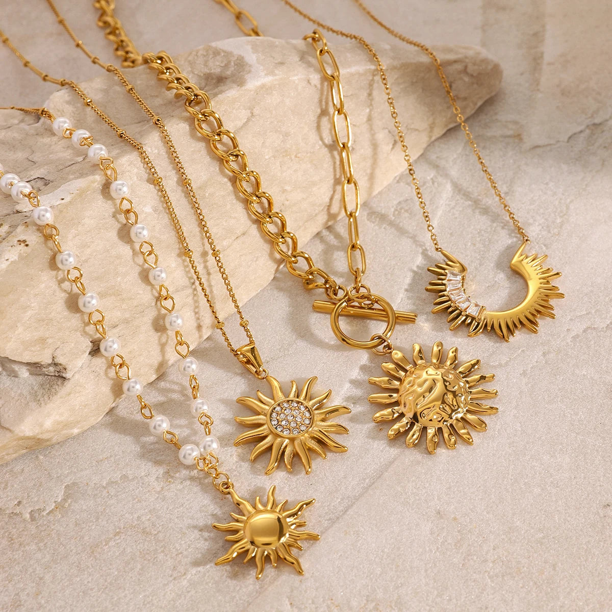 Dainty Sunburst Necklace Sunshine