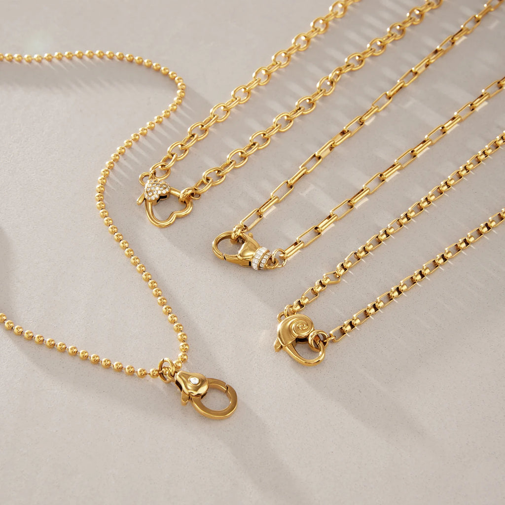 KIKA Geometric Lobster Clasp Pendant Necklace  18K Gold PVD Plated Stainless Steel 316L DIY