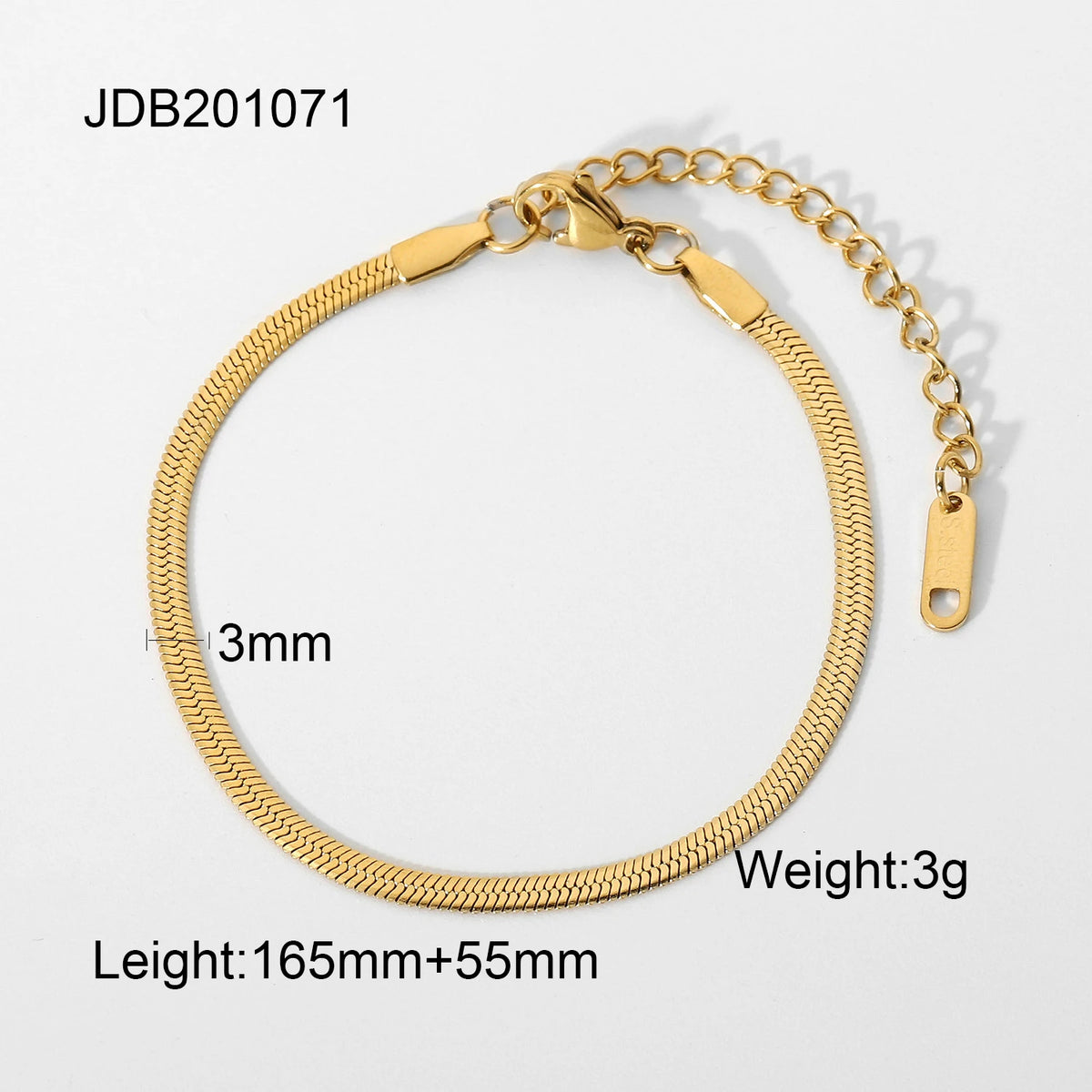 Link Chain Stainless Steel Bangle Bracelet
