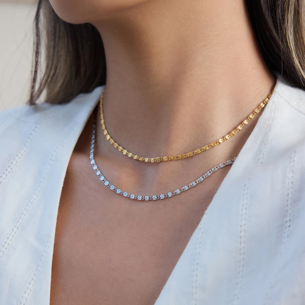KIKA Classic Chain Necklace For Women Minimalist 18K Gold PVD Plated Stainless Steel Necklace Waterproof Fashion Jewelry Gift
