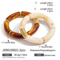 Kika Vintage 2pcs Amber Resin Bracelet