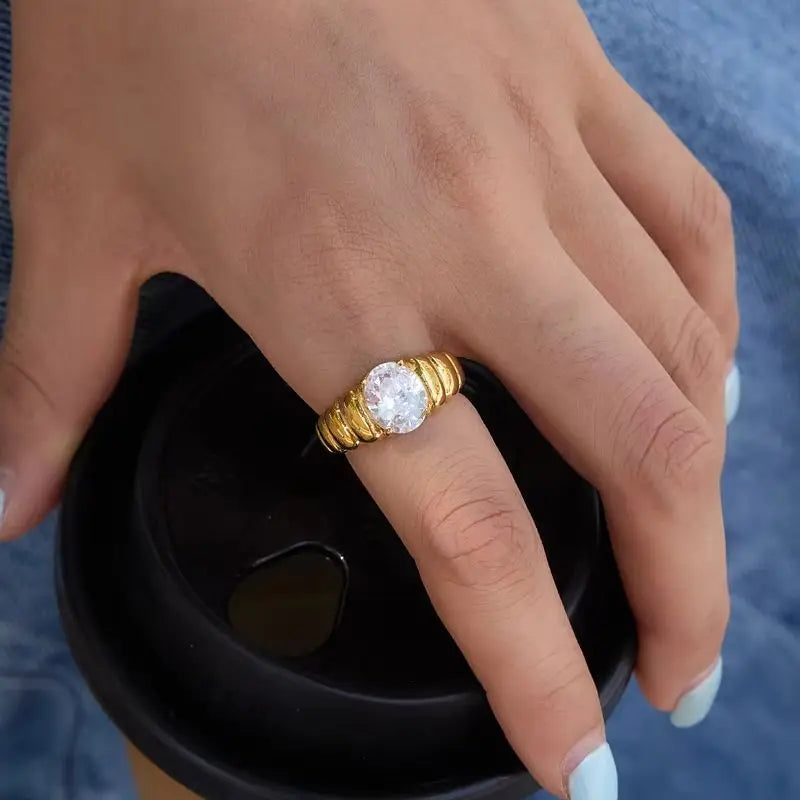 Kika CZ Personalized Zircon Ring