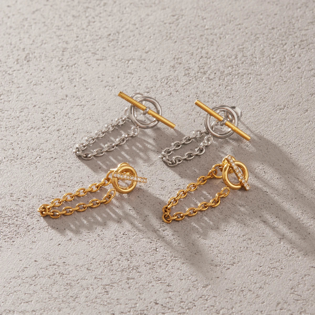 Kika Classic Chains Tassel Earrings 18K Gold PVD Plated Stainless Steel 316L