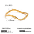 KIKA Minimalist White Zircon Spirit Snake Bracelet 18K Gold Color PVD Plated Stainless Steel 316L Irregular Bracelet