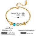 Kika Shiny Blue Gradient Fish Egg Shaped Zircon Bracelet