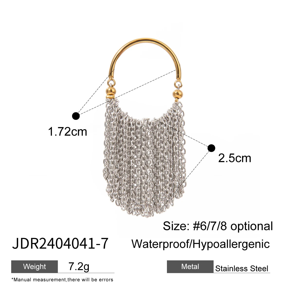 kika Mixed Metal Ring For Women Gold Color And Silver Color Two Tone Ring