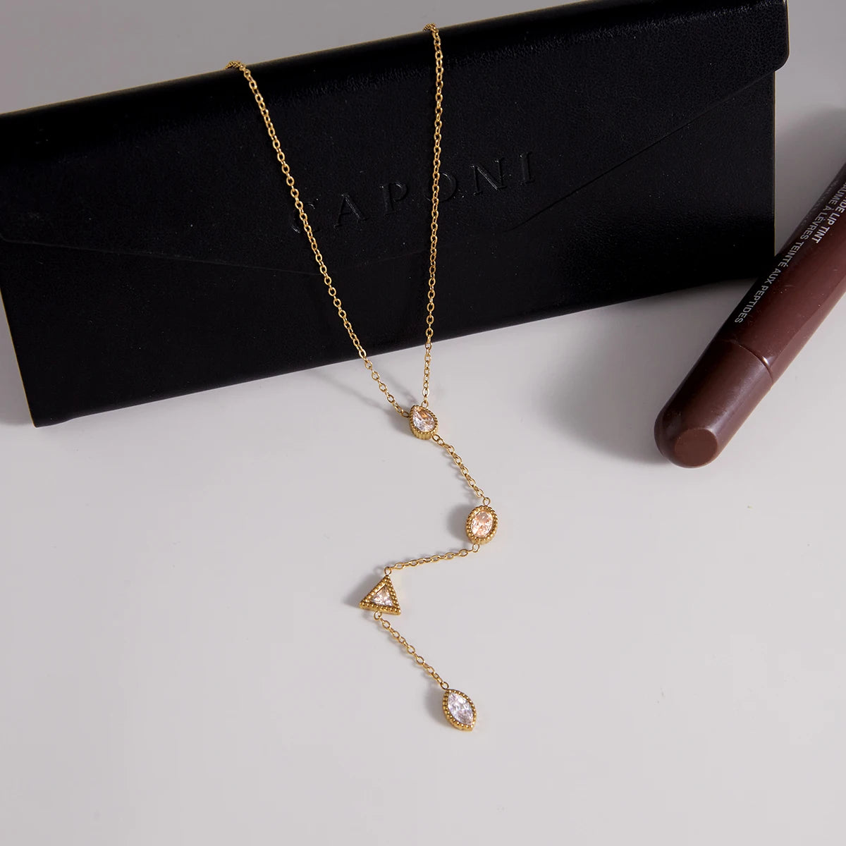 Kika Exquisite Y-Shaped Choker Necklace Stainless Steel
