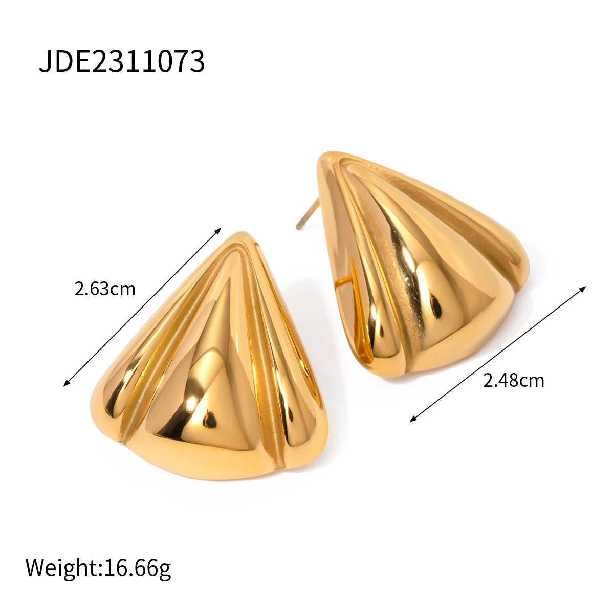 KIKA Stainless Steel 316L PVD Plated Statement Earrings