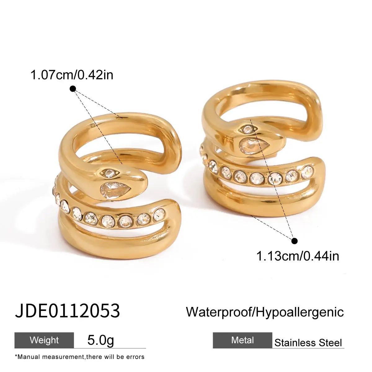 Smooth Cross Earrings