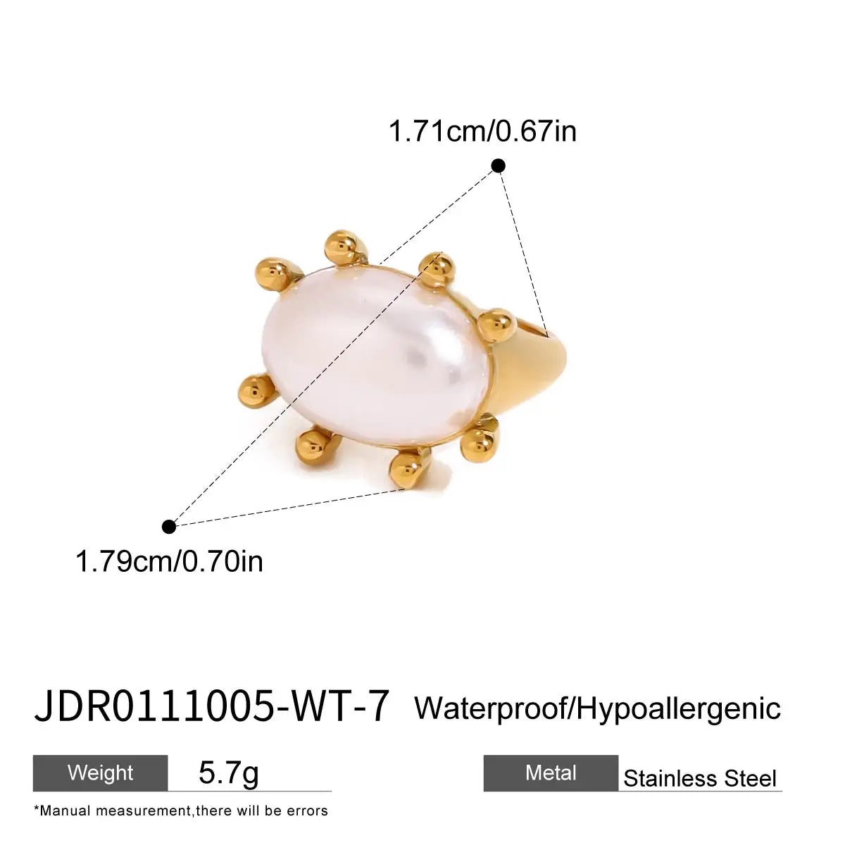Zircon High Polished Geometric Round Chunky  Rings